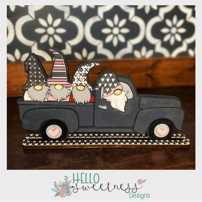Diy- Valentine Truck with Gnomes