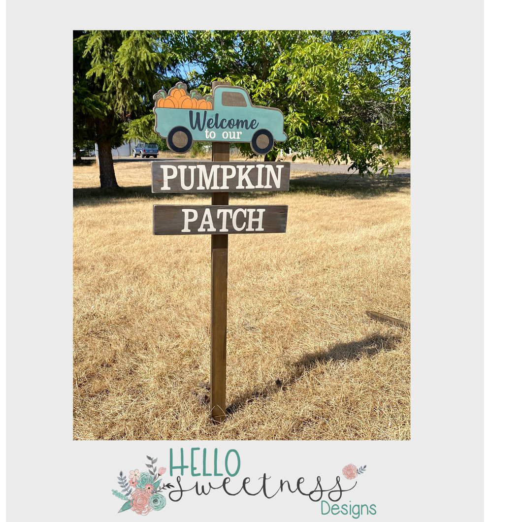 Directional Fall Truck Sign