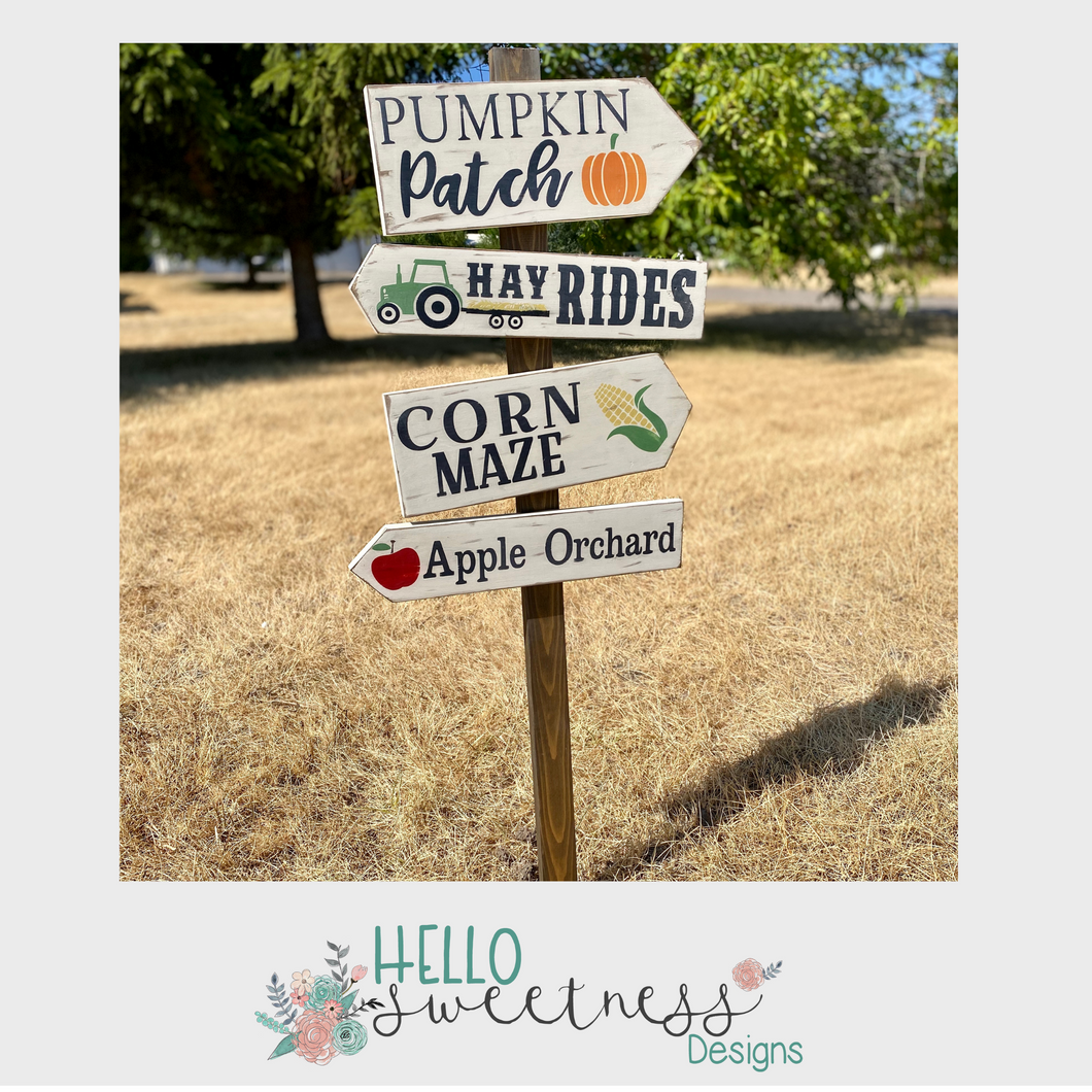 Directional Fall Sign