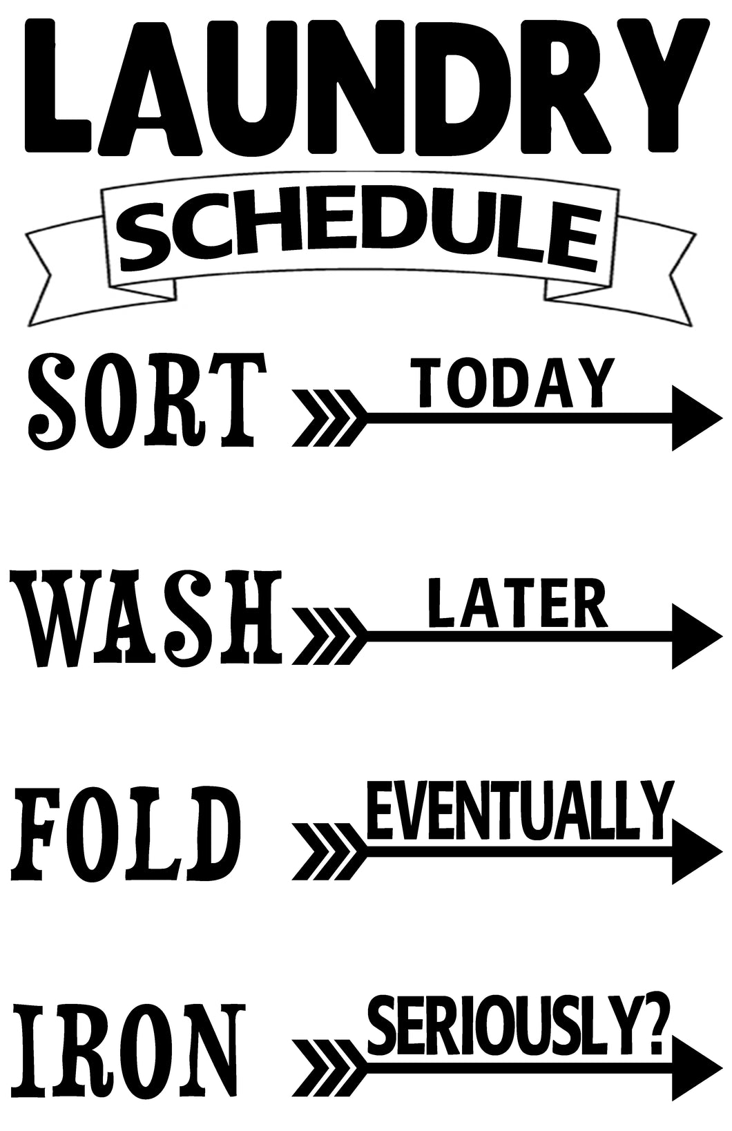 Laundry Schedule - Hello Sweetness Designs